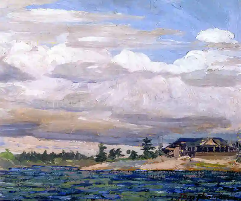 Cottage On Rocky Shore