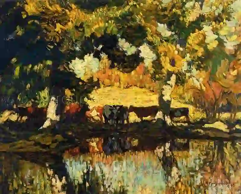 Cattle By The Creek 1918