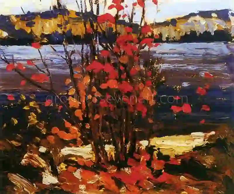 Lake And Red Tree 1916