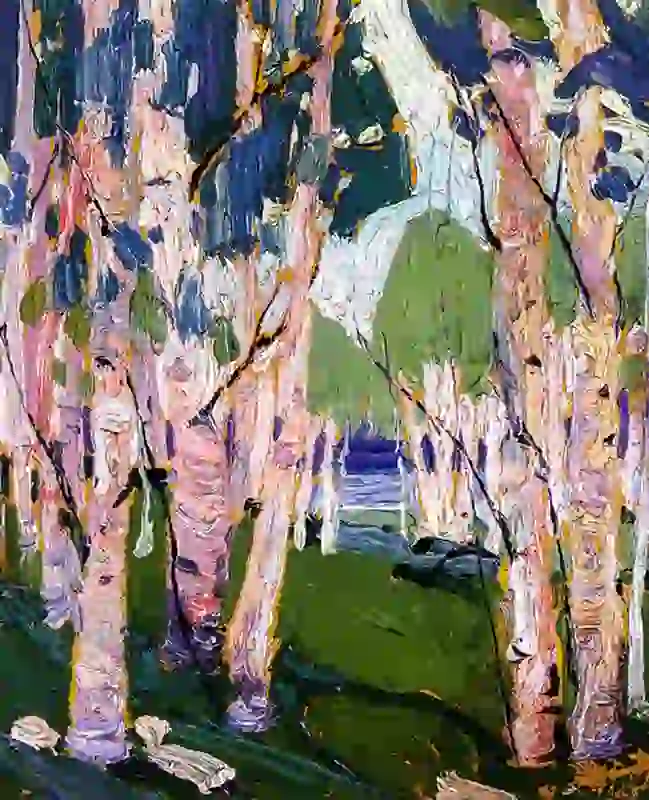 Pink Birches 1915