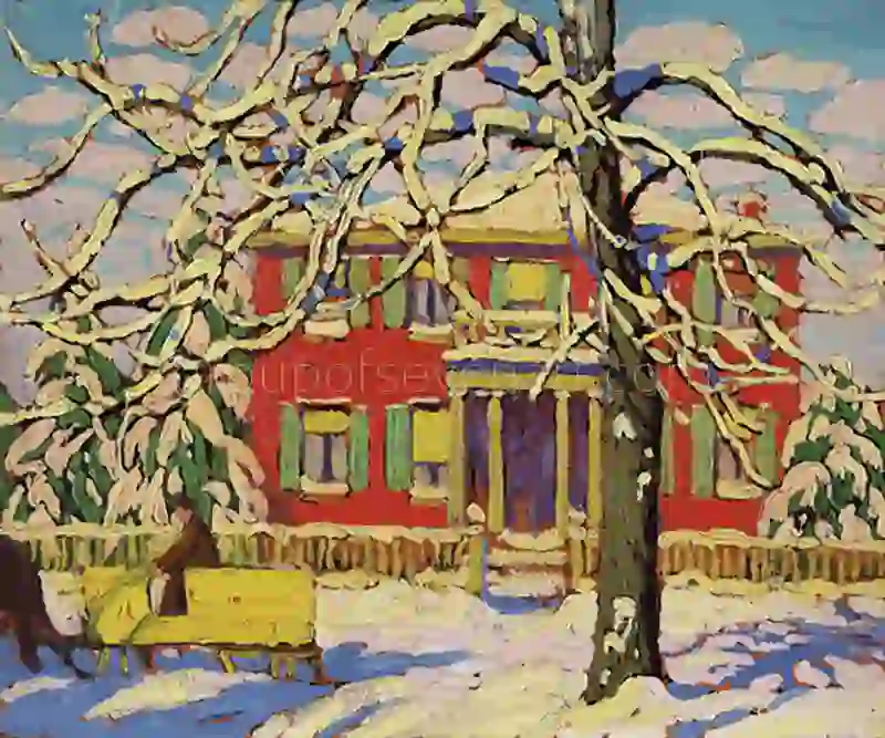 Red House And Yellow Sleigh