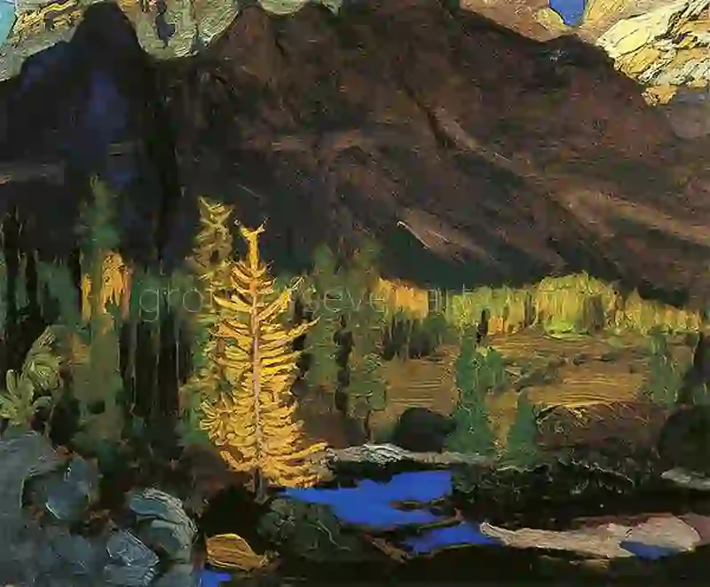 Tamarack And Mountain Stream